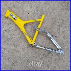 Mountain Cycles CXS Full Suspension Mountain bike frame Aluminium Tubing Yellow