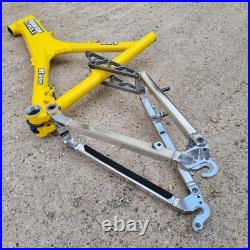 Mountain Cycles CXS Full Suspension Mountain bike frame Aluminium Tubing Yellow