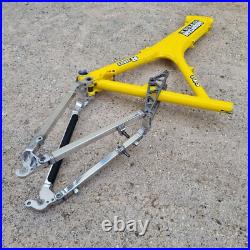 Mountain Cycles CXS Full Suspension Mountain bike frame Aluminium Tubing Yellow