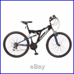 Muddyfox Recoil 24 MensBoys Mountain Bike, Black/Blue 24, 17 Frame, 18 Speeds