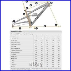 Orange Alpine 6 Frame w-X2 Factory Shock 2018 Norlando Grey Cycling MTB Mountain