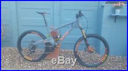 Orange five full suspension mountain bike frame plus listed parts only