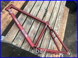 Pace rc200 F3 Cherry red retro mountain bike frame 18