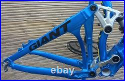 Restored Giant Glory DH frame 16.5 Candy Blue 26 wheels Fox DHX5.0 shock