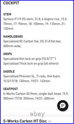 Specialized S-Works Stumpjumper Carbon 26 17 inch Mountain Bike medium 2009 ht