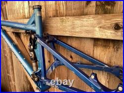 Turner Flux Mountain Bike Frame Medium 17 DW Link Ano Blue Fox MTB Vintage 26