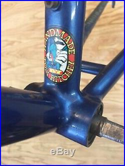 Vintage Ritchey Comp Fillet Brazed 17 Mountain Bike Frameset Blue 7C1 1980s