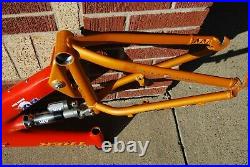 Vintage Trek Y-22 Carbon Fiber Mountain MTB Bike Frame 19in with Fox Shock + Clamp