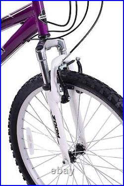 Womens Mountain Bike Mountaineer 26 Wheel 18 Frame Front Suspension Purple